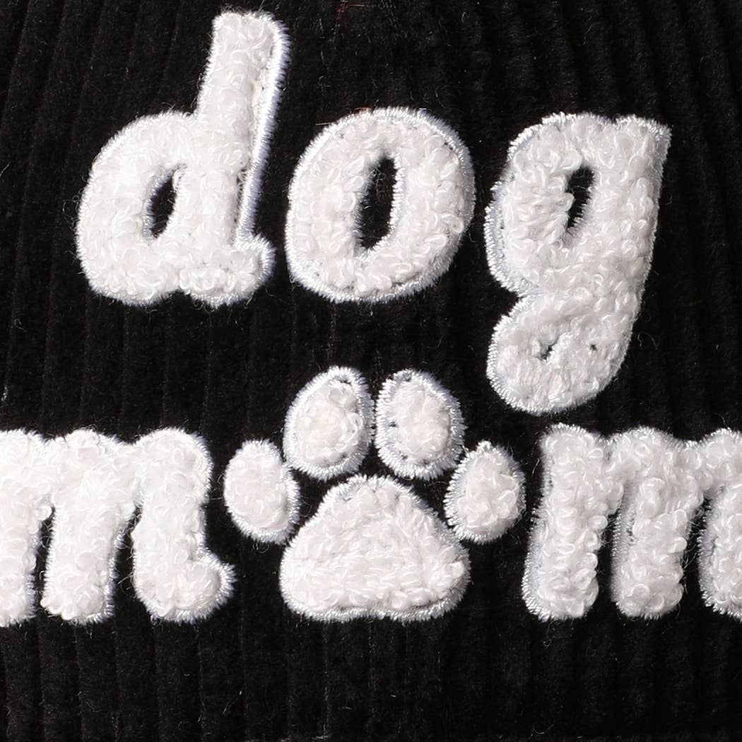 Dog Mom Chenille Corduroy Baseball Hat