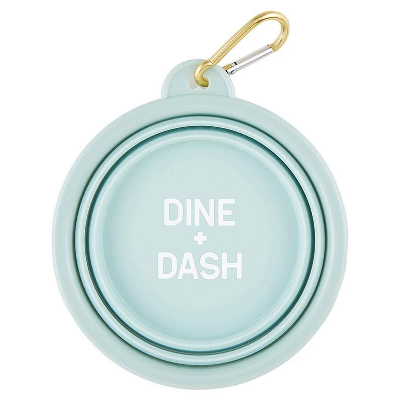 Dine and Dash Collapsible Dog Bowl with Carabiner