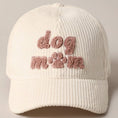 Load image into Gallery viewer, Dog Mom Chenille Corduroy Baseball Hat