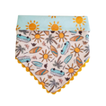 Load image into Gallery viewer, Surfs Up Reversible Slip-On Dog Collar Bandana
