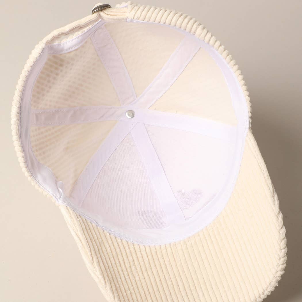 Dog Mom Chenille Corduroy Baseball Hat