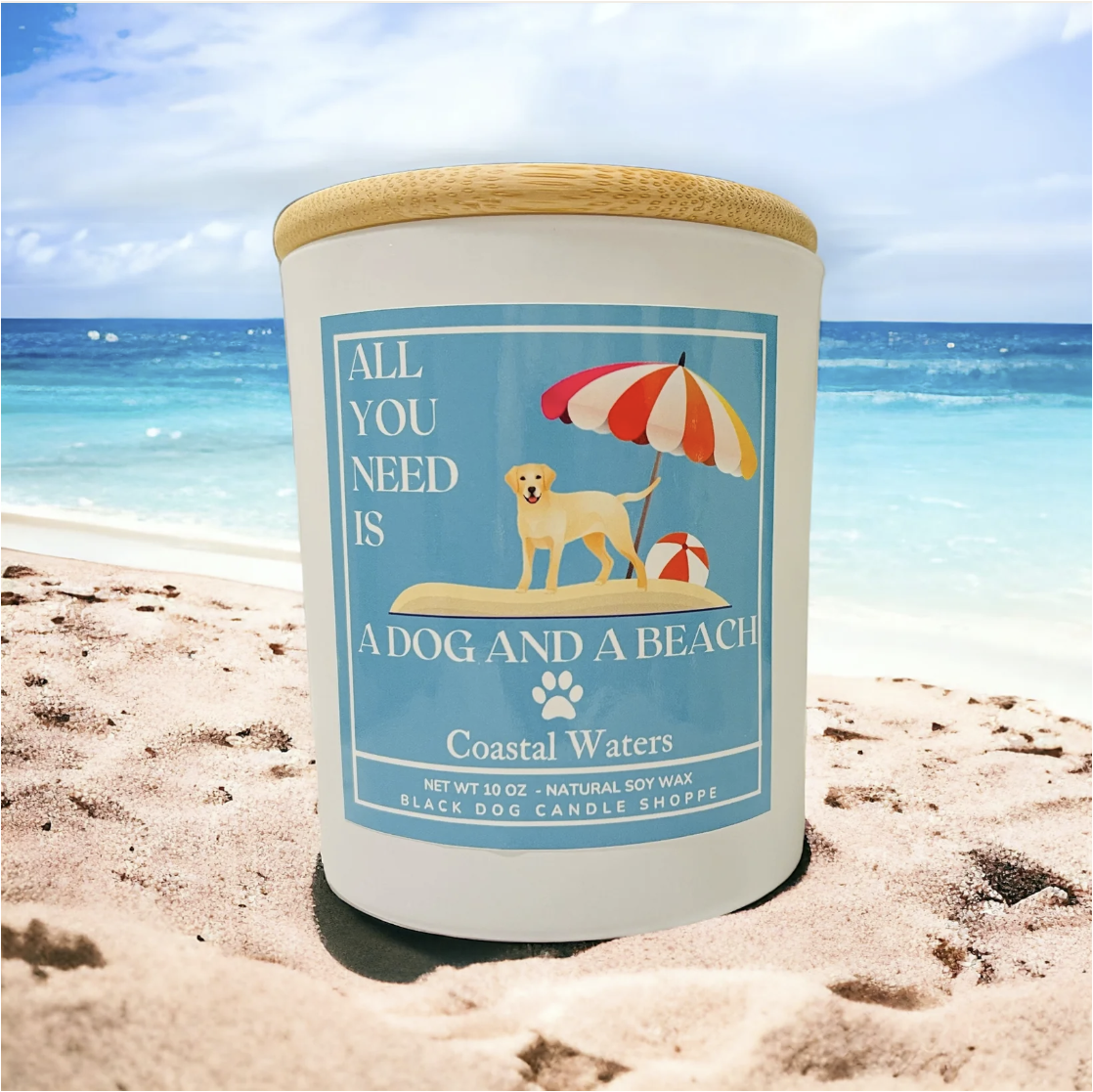 All You Need Is a Dog and a Beach Candlefresh Coastal Waters
