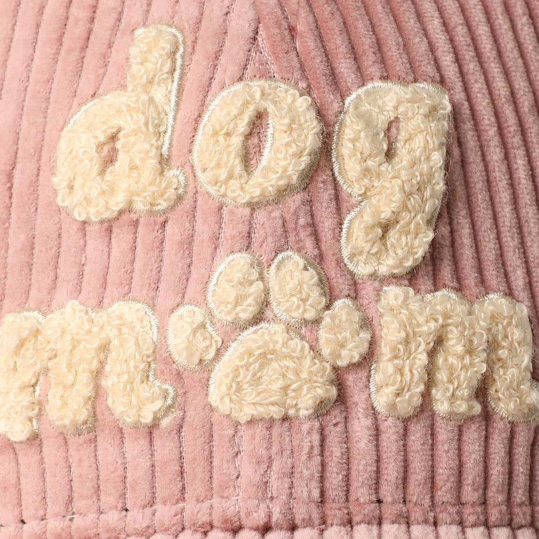 Dog Mom Chenille Corduroy Baseball Hat