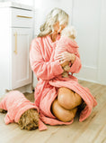 Load image into Gallery viewer, Rose Embroidered Plush Robe