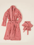 Load image into Gallery viewer, Rose Embroidered Plush Robe