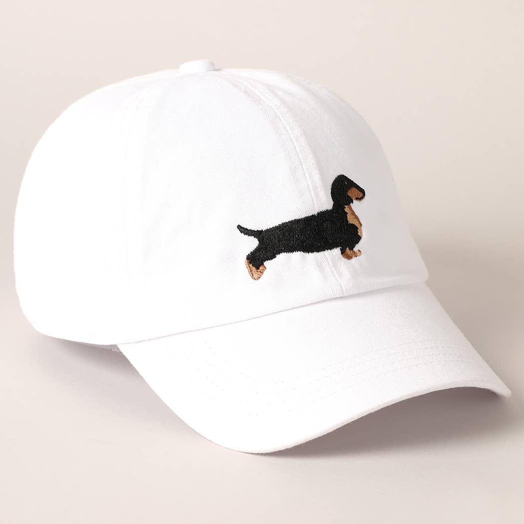 Dachshund Embroidered Cotton Baseball Hat