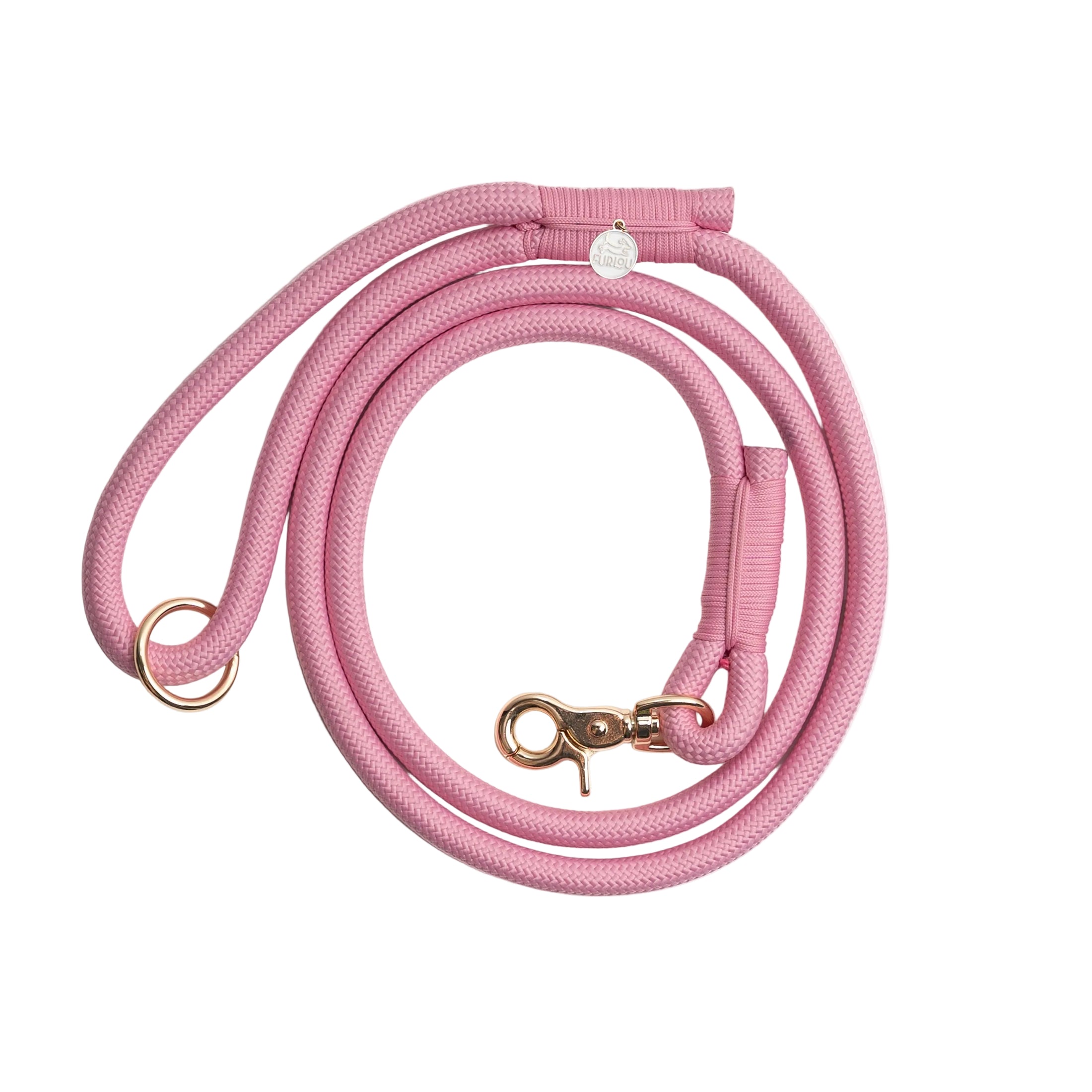'Pink' - Braided Rope Leash