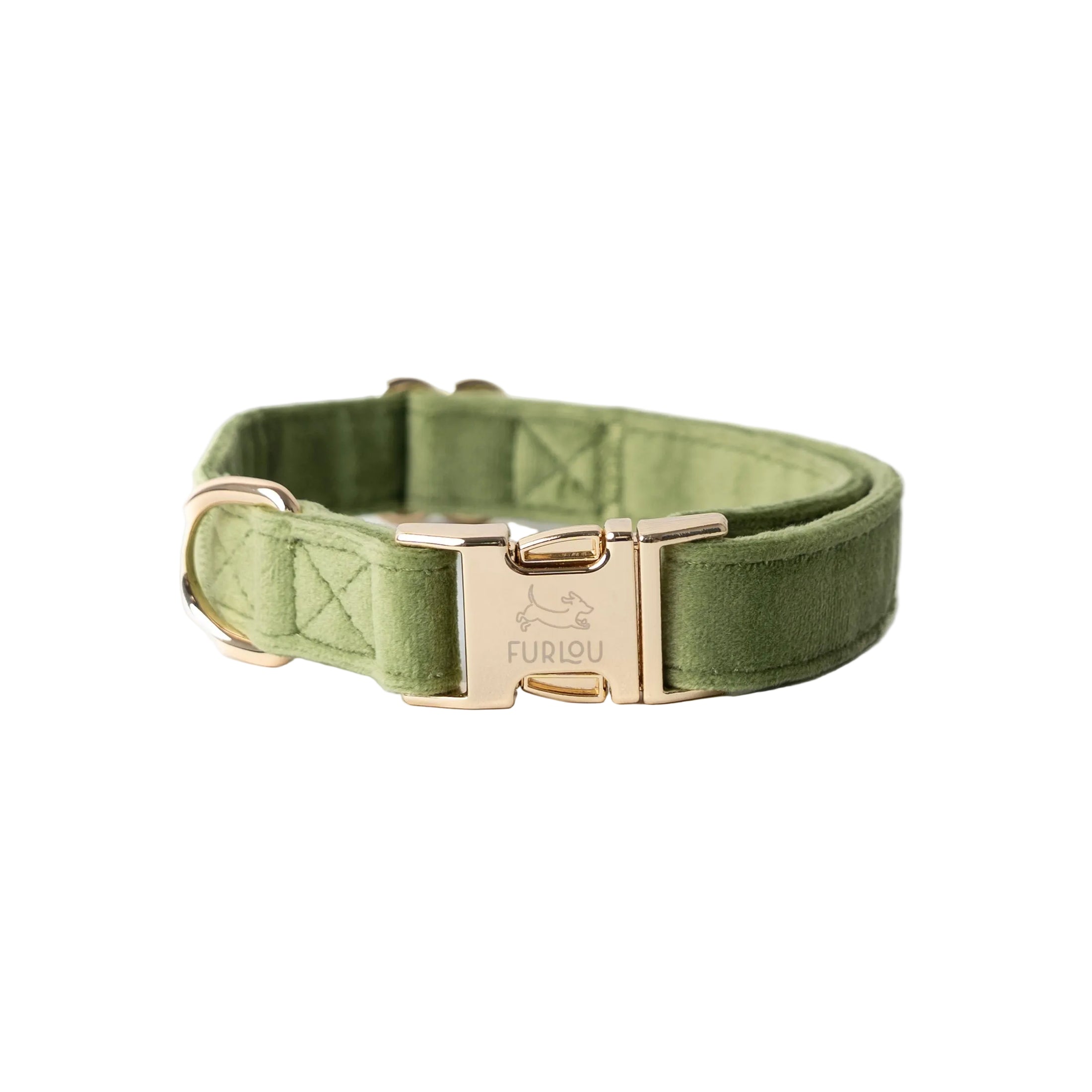 'Green' - Velvet Dog Collar