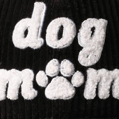 Dog Mom Chenille Corduroy Baseball Hat