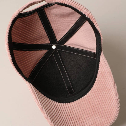 Dog Mom Chenille Corduroy Baseball Hat