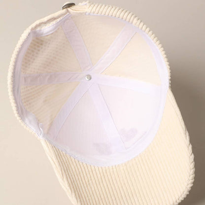 Dog Mom Chenille Corduroy Baseball Hat