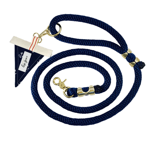 Anchors Away Nautical Premium Rope Dog Leash