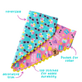 Load image into Gallery viewer, Beach Please Reversible Slip-On Dog Collar Bandana
