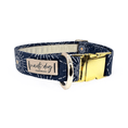 Load image into Gallery viewer, Northstar Celestial Constellation Navy Buckle & Martingale Dog Collar
