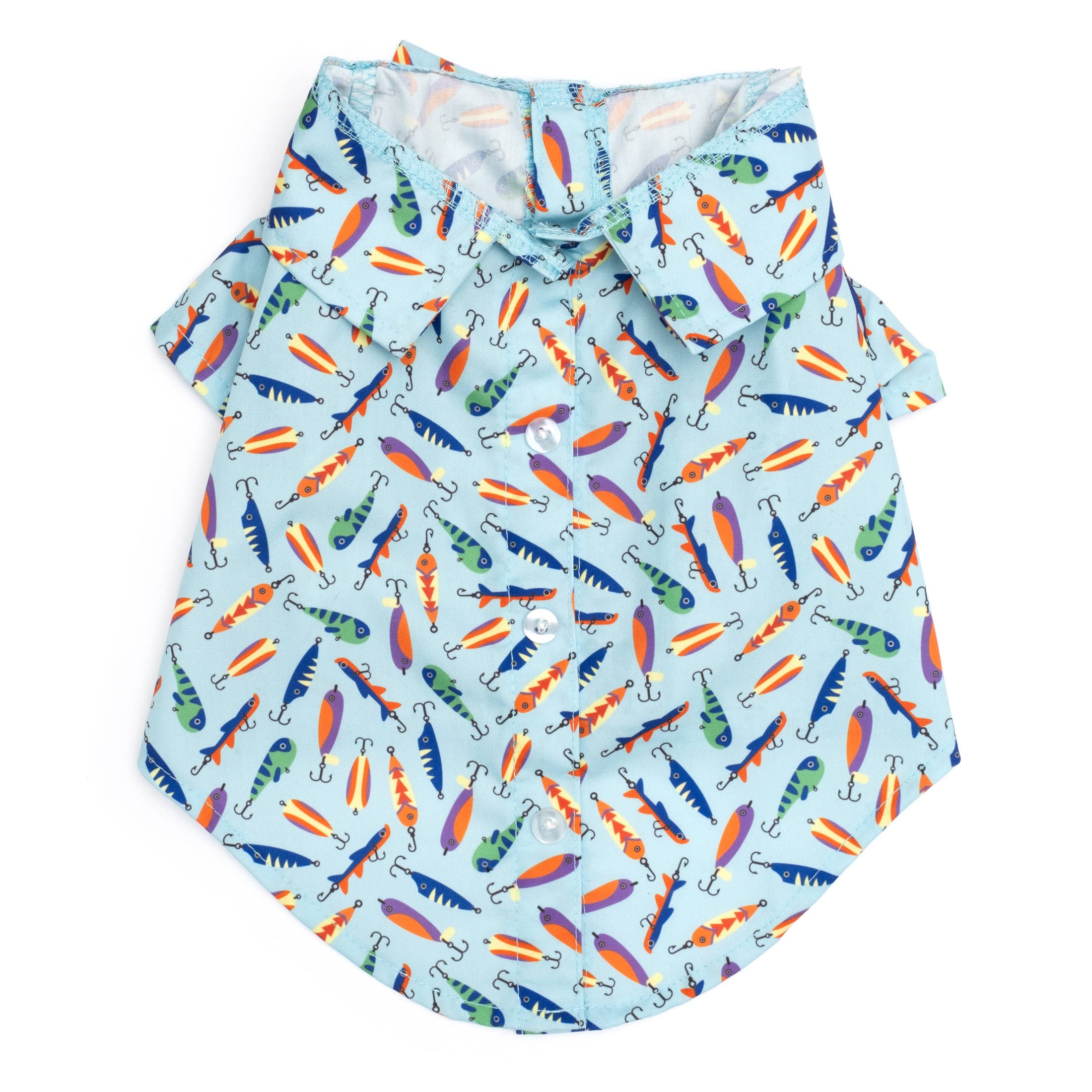 Gone Fishin' Dog Button-Up Shirt