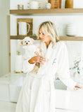 Load image into Gallery viewer, Ivory Embroidered Plush Robe
