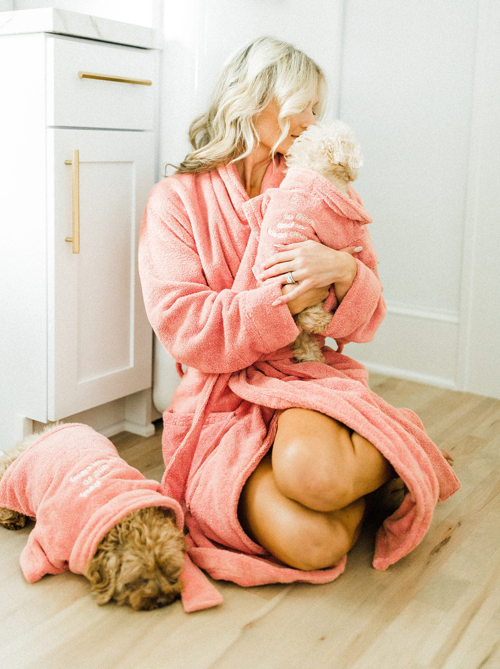 Rose Embroidered Plush Robe