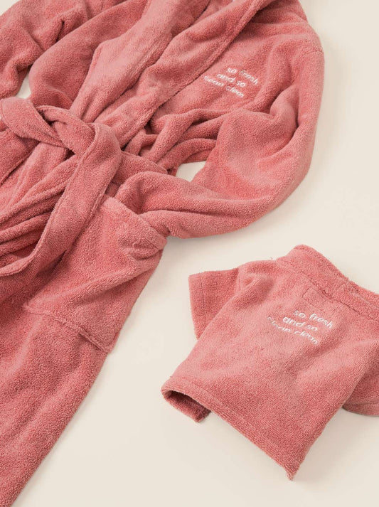 Rose Embroidered Plush Robe