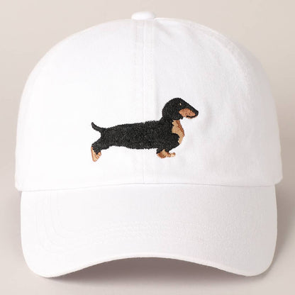 Dachshund Embroidered Cotton Baseball Hat