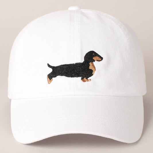 Dachshund Embroidered Cotton Baseball Hat