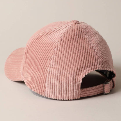 Dog Mom Chenille Corduroy Baseball Hat